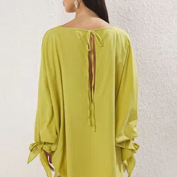 Trendyol Women Solid Batwing Sleeve A-Line Dress image 4