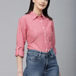 Style Quotient Red & White Striped Shirt-picture-21