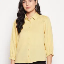 MADAME Yellow Checks Shirt-picture-13