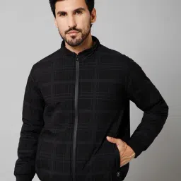 Cantabil Black Regular Fit Mock Collar Jacket-picture-47