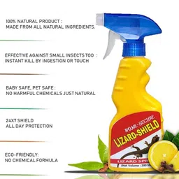 home-secure Lizard Shield Lizard Repellent Spray 560ml, Natural Organic Anti Lizard Spray | Chemical-Free, Eco-Friendly, Safe Lizard Repellent, Long Lasting Protection, Lime Fragrance (Pack of 3) image 3