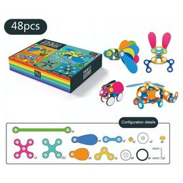 Sanjary 48 Pcs Rainbow Magnetic Sheet Toy for kids -Color & Design May Vary-picture-14