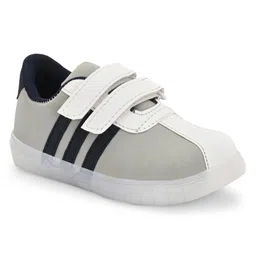 Stefens Colour Blocked Double Velcro Closure Sneakers - White & Grey-picture-13