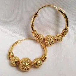 Grishma Gold-Plated Circular Hoop Earrings image 2
