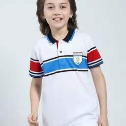 Monte Carlo Boys Striped Polo Collar T-shirt-image-83