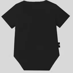 The Peppy Tend Christmas Theme 100% Cotton Half Sleeves Merry Christmas Text Printed Onesie - Black image 3