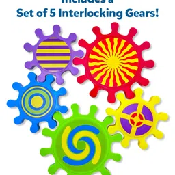 Skillmatics Spinny Gears for Babies - Fun Interlocking Spinning Gears, STEM & Sensory Toy, Suction Spinners for Windows, Table, Bath, Travel Toy, Gifts for Infants & Toddlers 6 to 36 Months, Set of 5 image 2