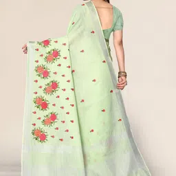 NEGRONI Floral Embroidered Saree image 3