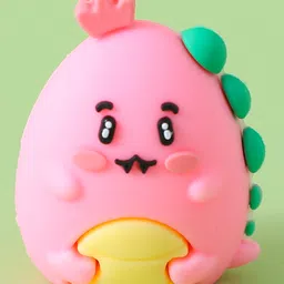 fab n funky Egg Shaped Pencil Sharpener Machine with Dust Compartment Pink image 3