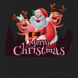 The Peppy Tend Christmas Theme 100% Cotton Half Sleeves Merry Christmas Text Printed Onesie - Black image 4