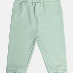 MINI KLUB Cotton Pack Of 3 Solid & Reindeer Printed Joggers - Green Blue & Red image 5