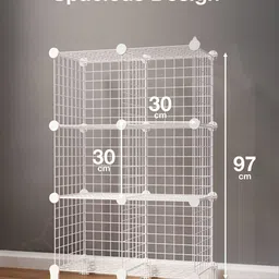 BOXJOY White 6-Tier Modular Book Shelf Rack For Home, Kids Room & Office image 5