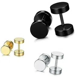 Crazy Fashion Pack Of 3 Contemporary Studs Earrings-image-15