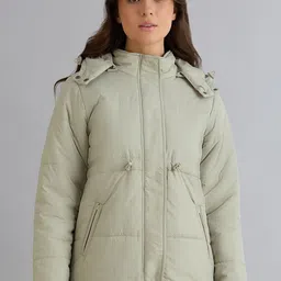 Skechers Women Hooded Solid Puffer Jacket-image-7