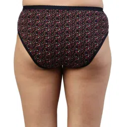 FEELINGS Black & Brown Cotton Printed Hipster Panties - Pack of 6 image 4