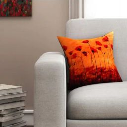 SEJ by Nisha Gupta Orange & Red Cushion Covers - Set of 1-picture-22