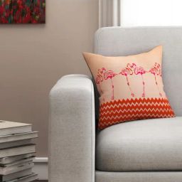 SEJ by Nisha Gupta Beige & Orange Cushion Covers - Set of 1-picture-28