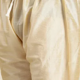 SOJANYA Men Gold-Toned Embroidered Mirror Work Kurta with Churidar image 4