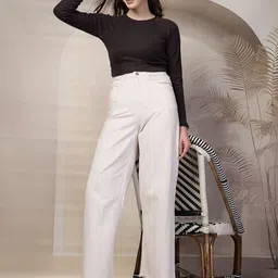 KASSUALLY BASICS Women Cotton Crop Top image 3