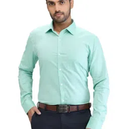 Park Avenue Green Slim Fit Shirt-image-41
