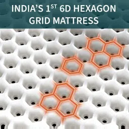 Sleepyhead Technic Hybrid Grey Foam 3 Zone 6D Hexagon Grid Mattress With 3 Zone Pocket Spring image 5