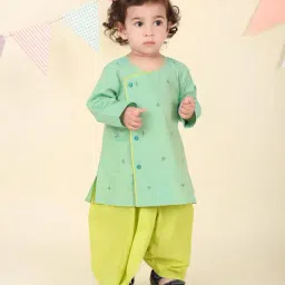 Fabindia Boys Green Kurta Set-picture-21