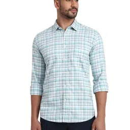 Parx Blue Slim Fit Casual Shirt-picture-42