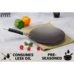 Sumeet Black Iron Concave Tawa image 4