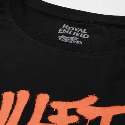 Royal Enfield Black Cotton Blend Regular fit Printed T-Shirt image 5