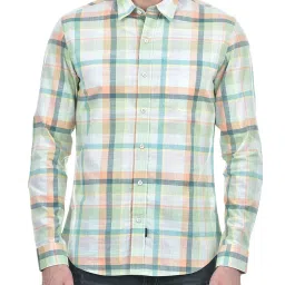 Numero Uno Multicolored Cotton Slim Fit Checks Shirt image 5