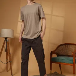 Campus Sutra Grey Regular Fit T-Shirt image 5