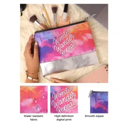 Doodle Collection Multifunctional Women Printed Cosmetic Pouch - Colourful Wonder image 3