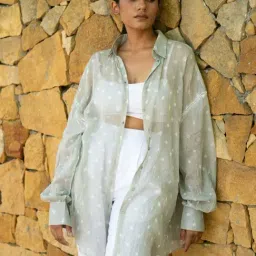 Ekaan Concrete Grey Bhandani Brezze Shirt-picture-23
