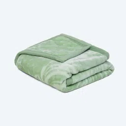Monte Carlo Green Polyester 1000 GSM Single Bed Winter Blanket image 5