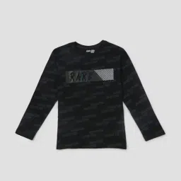 Gini & Jony Kids Black Cotton Printed T-Shirt-picture-40