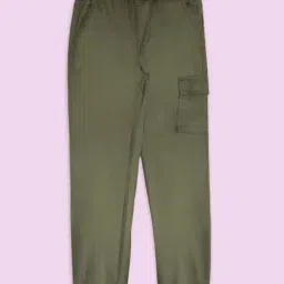 Pantaloons Junior Boys Olive Cotton Regular Fit Trousers-image-18
