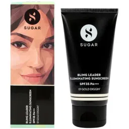 SUGAR Cosmetics Bling Leader Illuminating SPF35 Sunscreen 01 Gold Diggin - 50 gm-picture-12