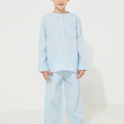 Cherry Crumble By Nitt Hyman Kids Blue Solid Top with Pyjamas-picture-26