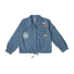 Pepe Jeans Kids Blue Cotton Embroidered Full Sleeves Top-picture-25