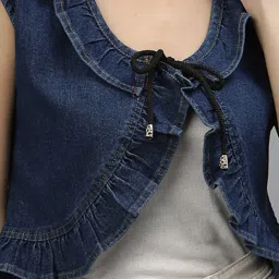 KASSUALLY Blue Cotton Regular Fit Shrug image 5