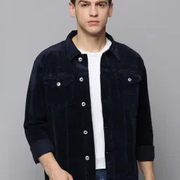 showoffff SHOW OFF Navy Blue Regular Fit Jacket-picture-26