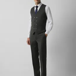 Van Heusen Grey Slim Fit Texture Four Piece Suits image 5