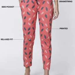 Kryptic Green & Orange Cotton Relaxed Fit Printed Lounge Pants - Pack of 2 image 4