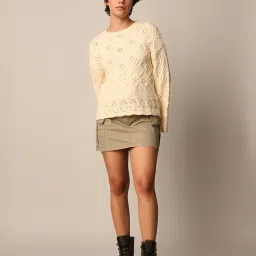 Only Cream Self Design Pullover image 5