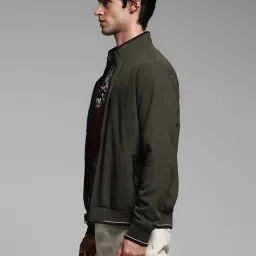 Jack & Jones Green Polyester Regular Fit Solid Reversible Jacket image 4