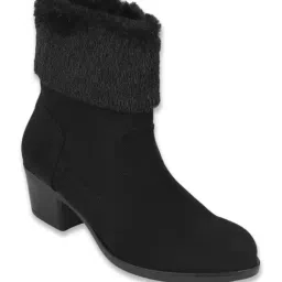 Mochi Women's Black Casual Booties image 3
