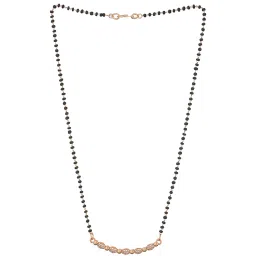 Aatmana Rose Gold-Plated Beaded & AD-Studded Mangalsutra image 5