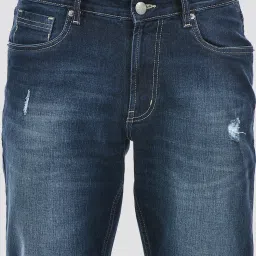 NUMERO UNO Dark Blue Faded Mid Rise Regular Fit Solid Stretchable Jeans image 5