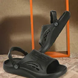 Carlton London Men's Black Sling Back Sandals-picture-43