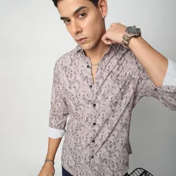 Vastrado Grey Relaxed Fit Printed Shirt image 5